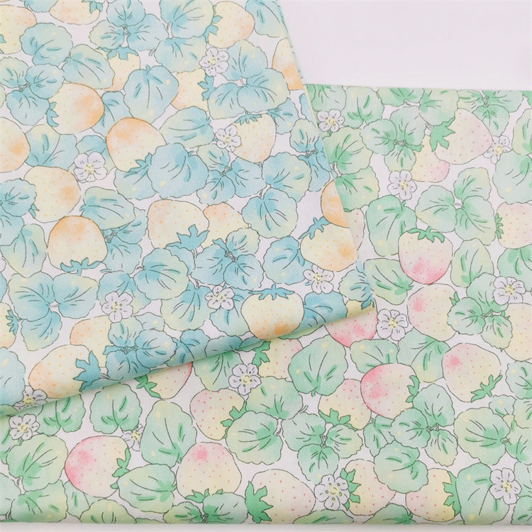 HKM-935251 Cotton Twill Fabric for Home Decor and Bedding - 1.6m Wide, Green & Blue Options