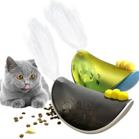 HKM-9352893 Interactive Cat Puzzle Feeder Toy - Rocking Chicken Snack Dispenser for Indoor Cats