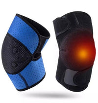 HKM-935315 Magnetic Knee Protector for Running, Cycling, and Card Games - Black Cloth Fabric