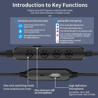HKM-935315 Wired Type-C Earphone with Microphone for Live Streaming, Singing, and Gaming