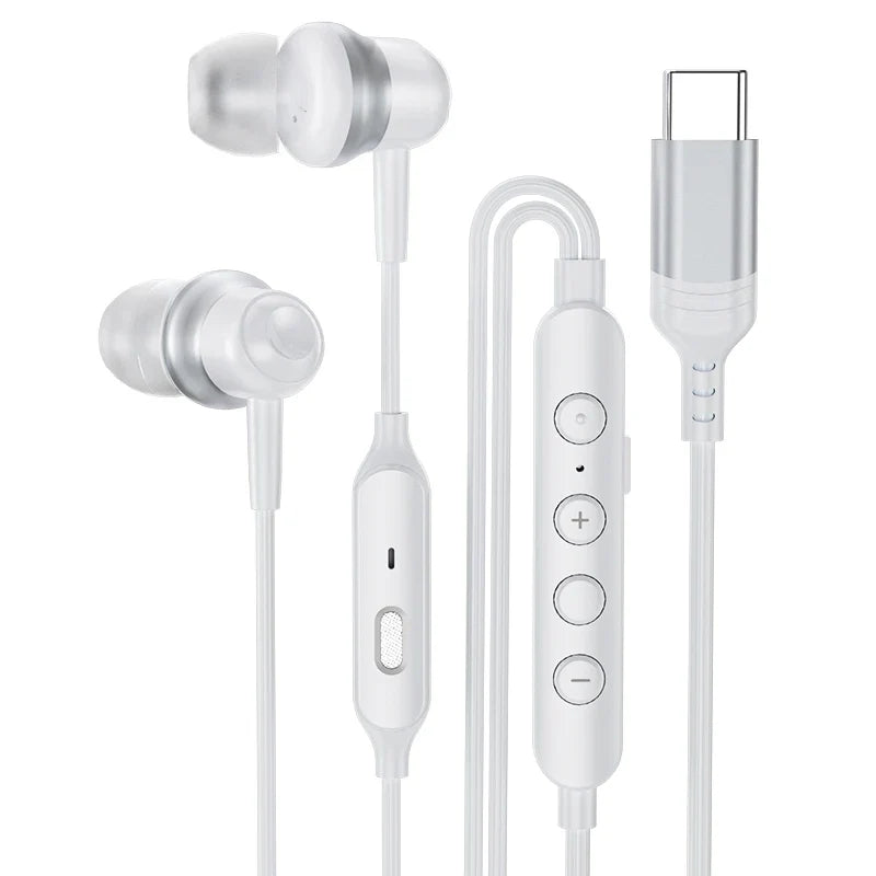 HKM-935315 Wired Type-C Earphone with Microphone for Live Streaming, Singing, and Gaming