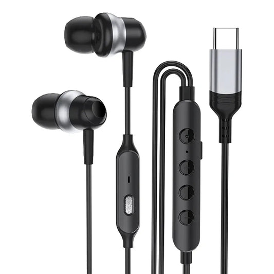 HKM-935315 Wired Type-C Earphone with Microphone for Live Streaming, Singing, and Gaming