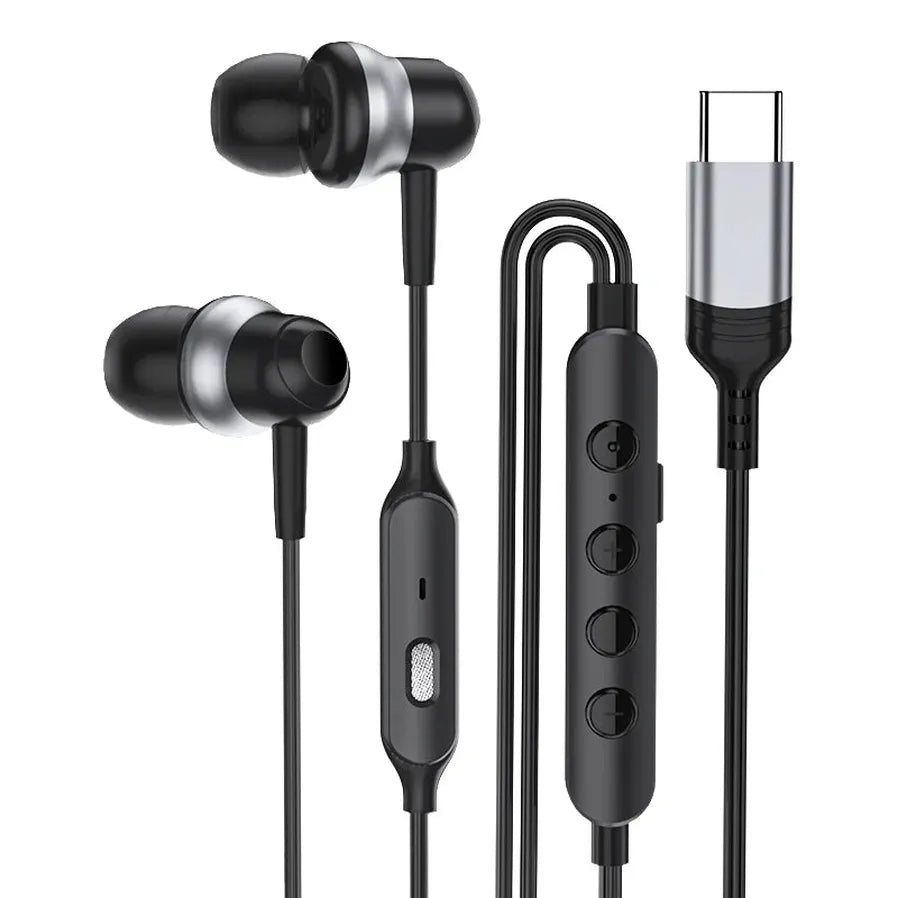 HKM-935315 Wired Type-C Earphone with Microphone for Live Streaming, Singing, and Gaming