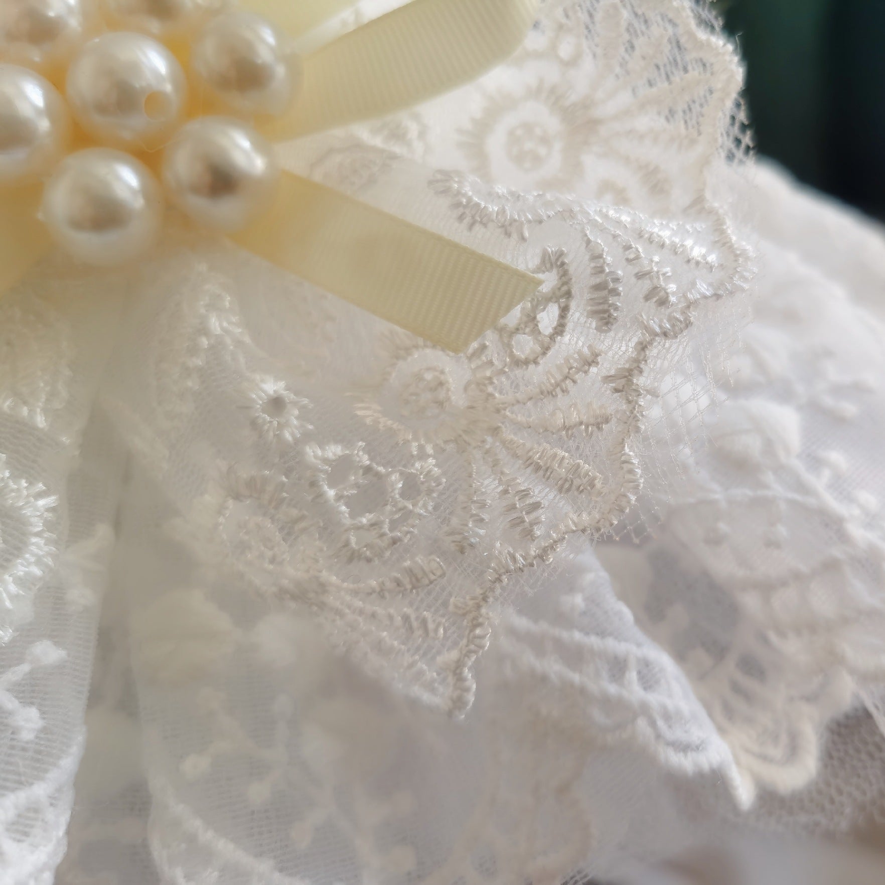 HKM-9353789 Elegant Dog Wedding White Dress Skirt - Polyester, Universal Fit, Multiple Sizes Available