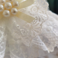 HKM-9353789 Elegant Dog Wedding White Dress Skirt - Polyester, Universal Fit, Multiple Sizes Available