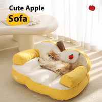 HKM-9355453 Four Seasons Universal Cat Nest - Apple Sofa in Yellow/Green for Small Pets
