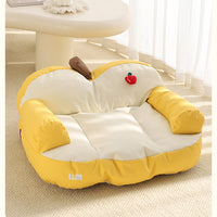HKM-9355453 Four Seasons Universal Cat Nest - Apple Sofa in Yellow/Green for Small Pets