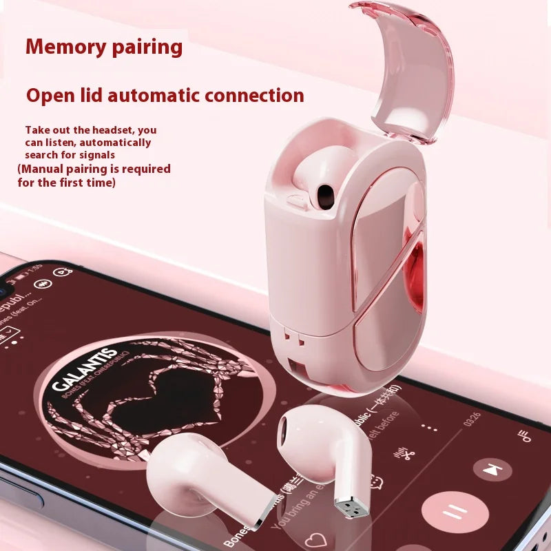 HKM-935571 Compact Bluetooth In-Ear Headphones with Noise Cancelling and Stereo Sound Quality