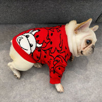 HKM-9355965 Casual Festive Red Pet Sweater for New Year Celebrations - Perfect for Year of the Ox