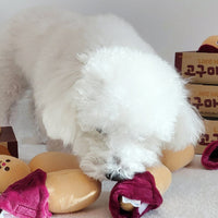 HKM-9356221 Sweet Potato Plush Vocal Toy for Dogs and Cats - Interactive Hide and Seek Fun