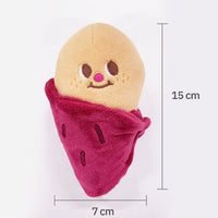 HKM-9356221 Sweet Potato Plush Vocal Toy for Dogs and Cats - Interactive Hide and Seek Fun