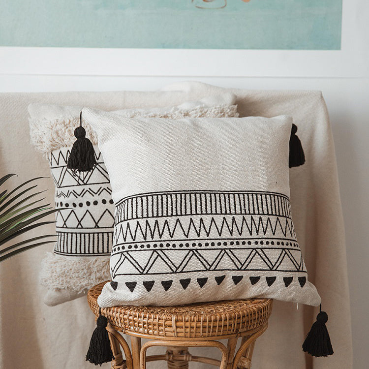 HKM-935635 Cotton and Linen Blend Siesta Pillowcase for Home, Office, and Travel
