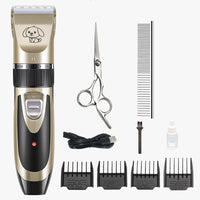 HKM-9356989 Professional Pet Grooming Kit with Quiet Design and Adjustable Blade, 4 Comb AttachmentsIncluded