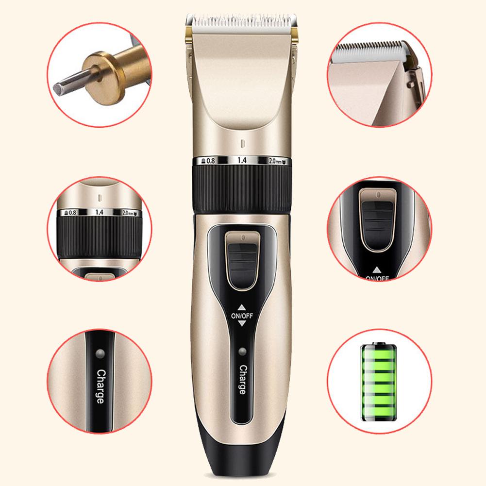 HKM-9356989 Professional Pet Grooming Kit with Quiet Design and Adjustable Blade, 4 Comb AttachmentsIncluded