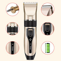 HKM-9356989 Professional Pet Grooming Kit with Quiet Design and Adjustable Blade, 4 Comb AttachmentsIncluded