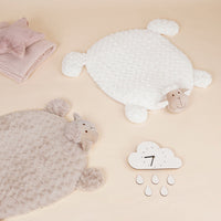 HKM-9357245 Cozy Cloth Pet Sleeping Mat for Cats and Dogs - Milk and Milk Tea Colors, 70x60cm