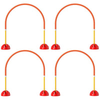 HKM-935763 4-Piece Adjustable Width Dog Agility Equipment Set with Carry Bag - Portable Training Course in Orange and Yellow