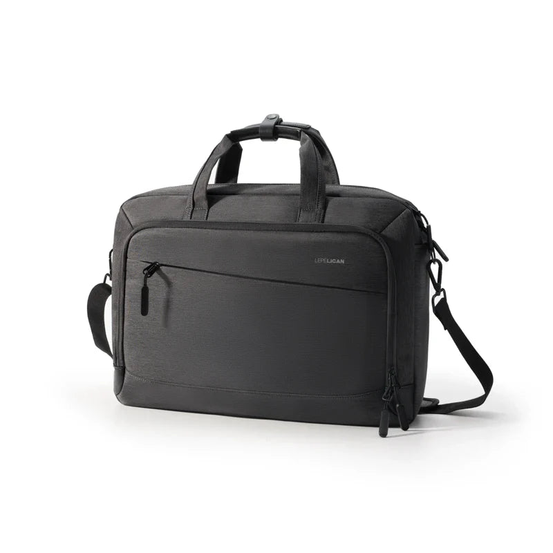 HKM-935955 Stylish Casual Laptop Bag for Men - Solid Color Handbag & Briefcase