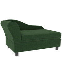 HKM-9359805 Green Pet Sofa Bed with Storage for Small Dogs and Cats, Cushioned Design for Cozy Resting