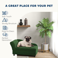 HKM-9359805 Green Pet Sofa Bed with Storage for Small Dogs and Cats, Cushioned Design for Cozy Resting