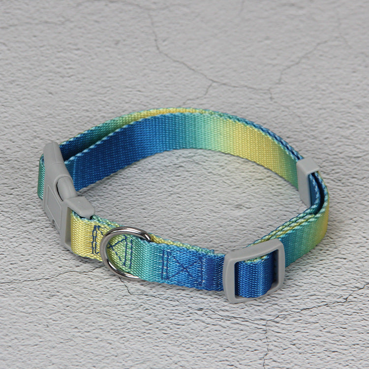 HKM-9360445 Gradient Color Dog Leash Set - Lightweight Nylon with Multiple Color Options