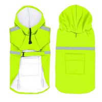 HKM-9360829 Waterproof Reflective Dog Raincoat with Pocket Storage and Adjustable Fit