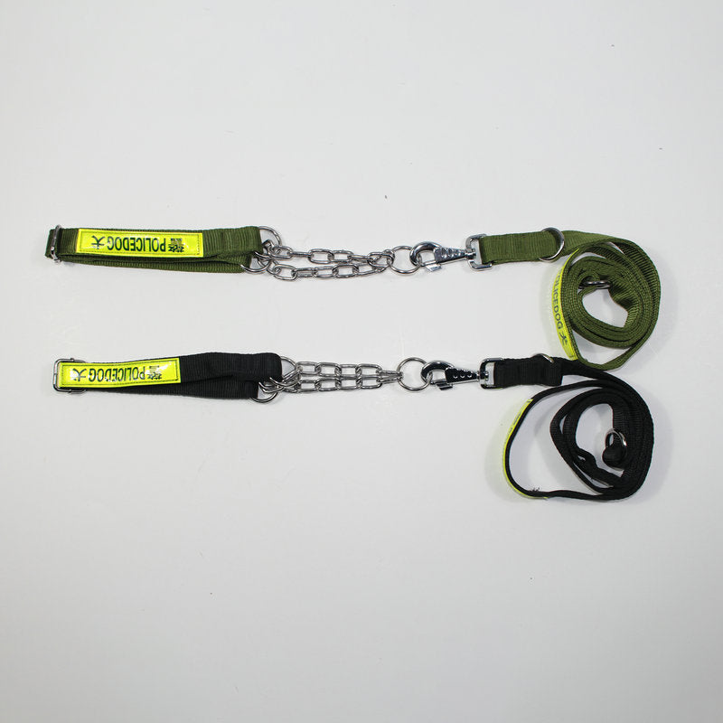 HKM-9360957 Reflective Dog Traction Rope for Large Dogs - Durable PP Material, Black and Green