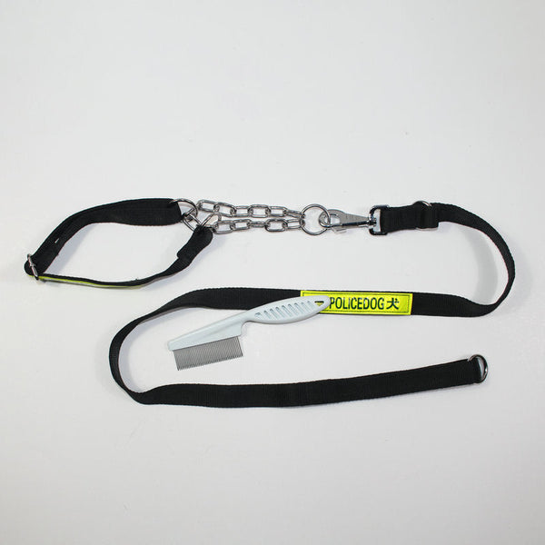HKM-9360957 Reflective Dog Traction Rope for Large Dogs - Durable PP Material, Black and Green