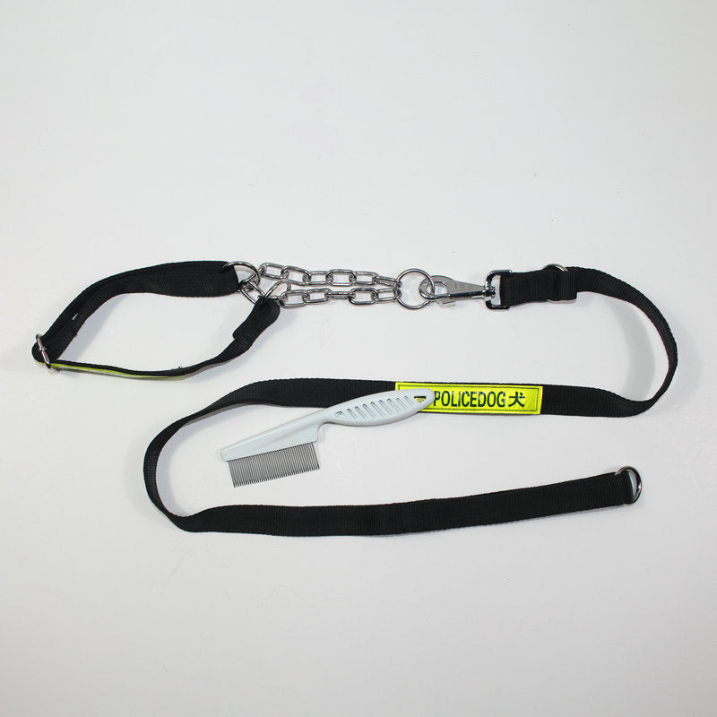 HKM-9360957 Reflective Dog Traction Rope for Large Dogs - Durable PP Material, Black and Green