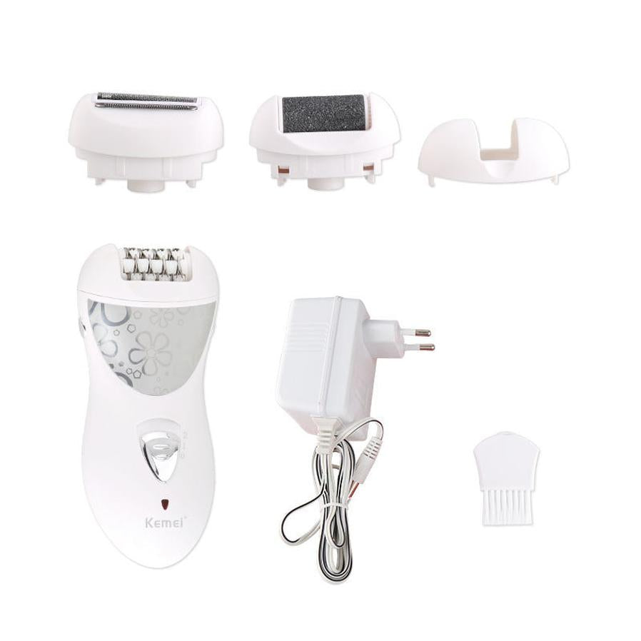 HKM-936467 Multifunctional Electric Lady Care Device - Plucker, Shaver, and Foot Grinder 3-in-1
