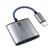 HKM-936467 USB-C OTG Adapter with Charging Port for Android Devices - 2 in 1 Converter Cable