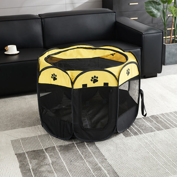 HKM-9365949 Folding Octagonal Dog Cage - Waterproof and Portable, Available in Multiple Colors