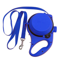 HKM-9366717 Portable 3-in-1 Outdoor Dog Walking Kettle with Hand Holding Rope in Black, Blue, and Red