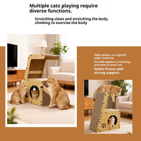 HKM-9367101 Multifunctional Corrugated Paper Cat Scratching Board and Bed with Replacement Core