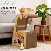 HKM-9367101 Multifunctional Corrugated Paper Cat Scratching Board and Bed with Replacement Core