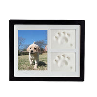 HKM-9368381 Rectangular Solid Wood Three-Frame Photo Holder for Footprints