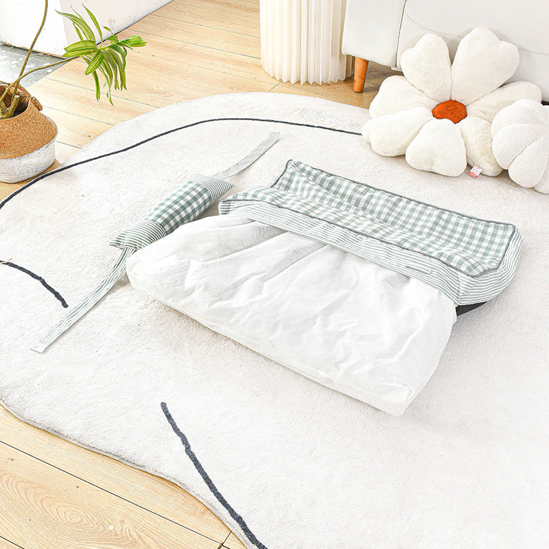 HKM-9368765 Cozy Removable Dog Bed for Autumn and Winter, Thickened Cat and Dog Sleeping Mat, Washable and Comfortable