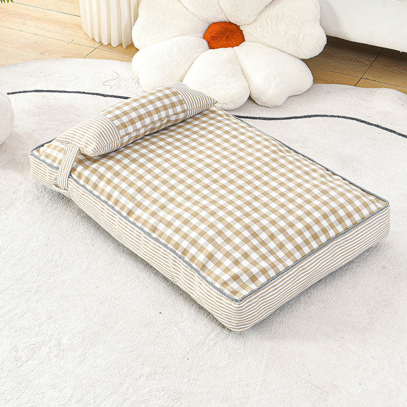 HKM-9368765 Cozy Removable Dog Bed for Autumn and Winter, Thickened Cat and Dog Sleeping Mat, Washable and Comfortable