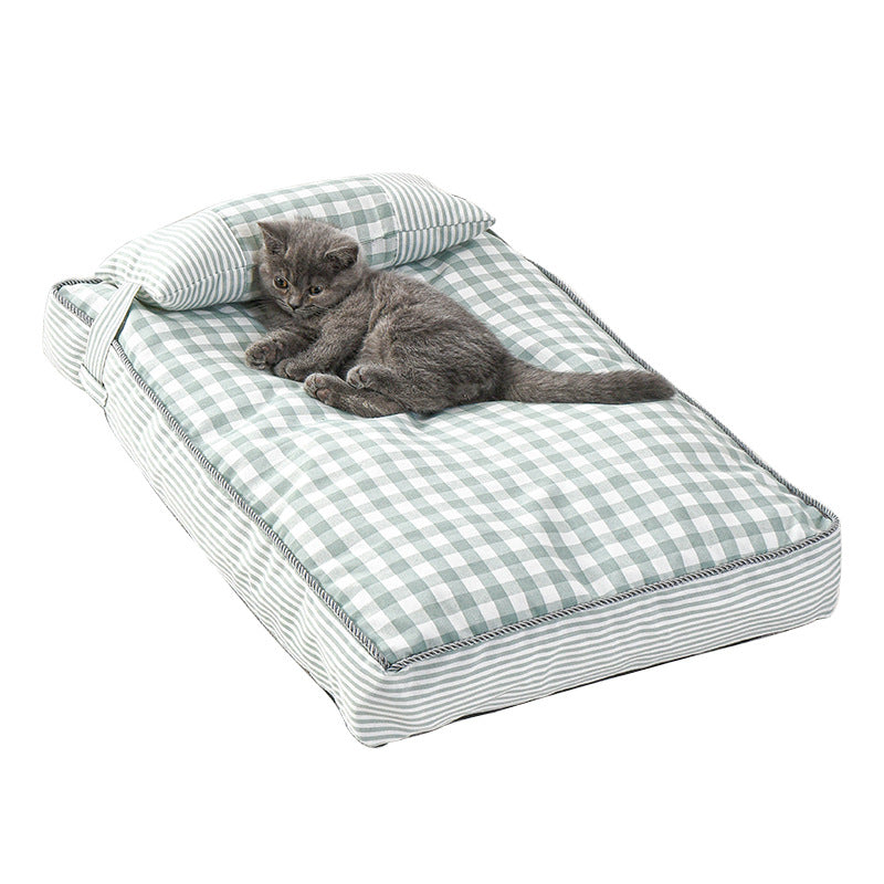 HKM-9368765 Cozy Removable Dog Bed for Autumn and Winter, Thickened Cat and Dog Sleeping Mat, Washable and Comfortable