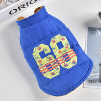 HKM-9369277 Double-Sided Stars Vest for Dogs ¨C Casual Autumn & Winter Comfort in Blue, Red, and Yellow