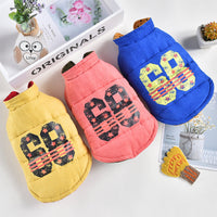 HKM-9369277 Double-Sided Stars Vest for Dogs ¨C Casual Autumn & Winter Comfort in Blue, Red, and Yellow