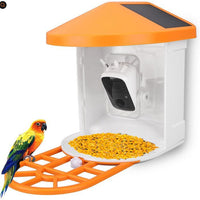 HKM-9370685 Solar-Powered Smart Pet Feeder with HD Camera and Night Vision, Compatible with Bird Recognition and Remote Monitoring