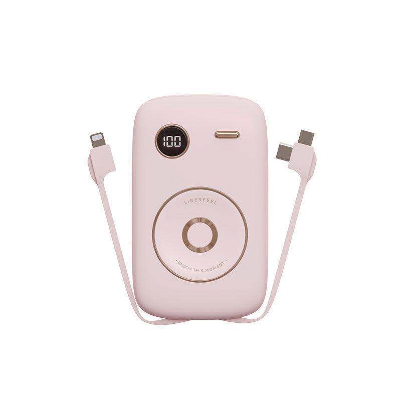HKM-937107 10000mAh Retro Portable Power Bank with Multi-U Port Output - Available in Pink, Blue, Green, Purple