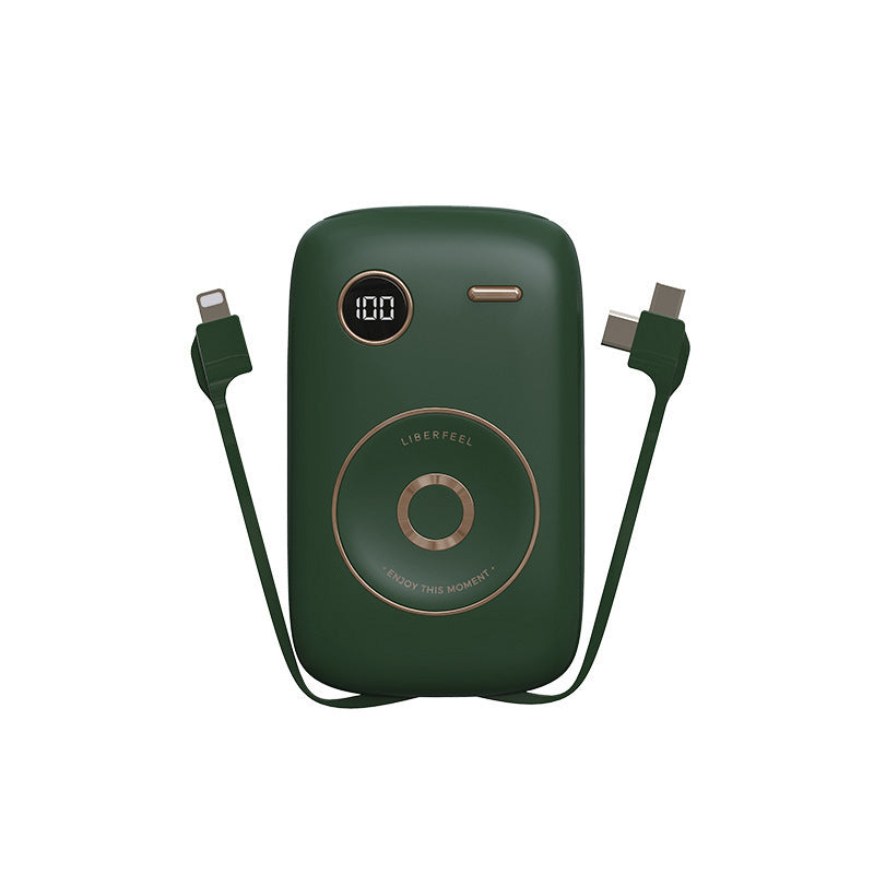 HKM-937107 10000mAh Retro Portable Power Bank with Multi-U Port Output - Available in Pink, Blue, Green, Purple