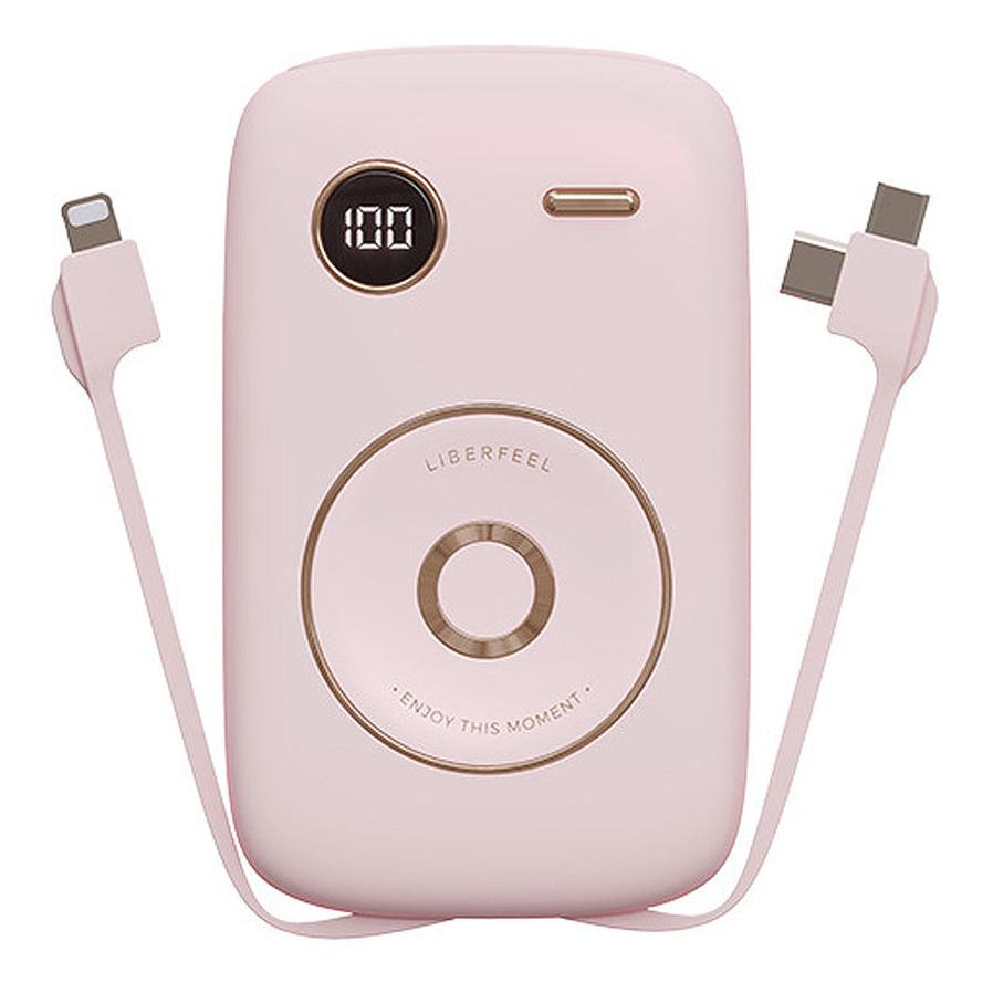 HKM-937107 10000mAh Retro Portable Power Bank with Multi-U Port Output - Available in Pink, Blue, Green, Purple