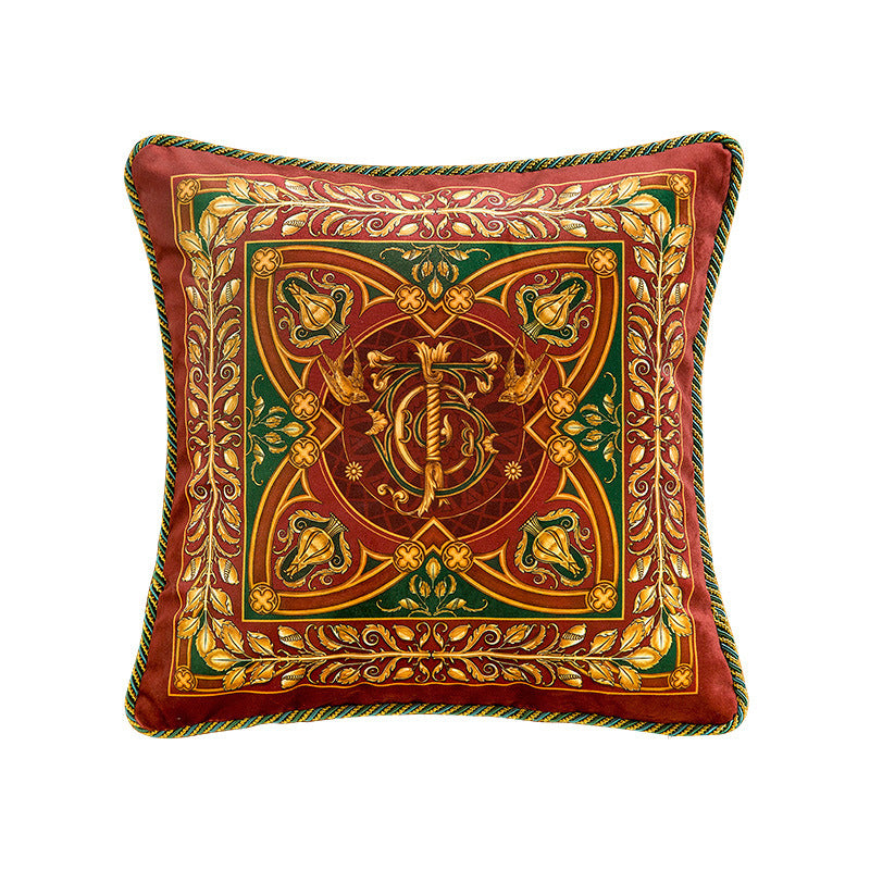 HKM-937107 Plush European Style Cushion Cover with Plant Pattern – Various Sizes Available