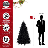 HKM-937171 5ft Blue Christmas Tree with LED Lamp – PVC Pine, Indoor/Outdoor Use