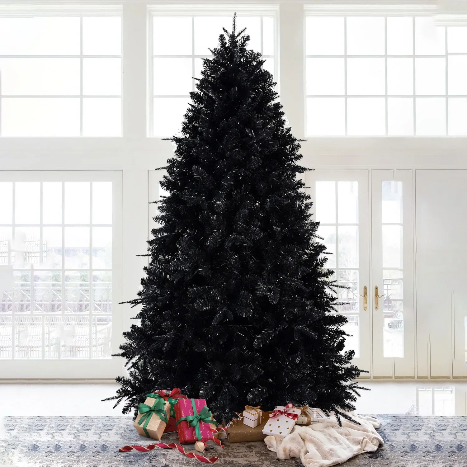 HKM-937171 5ft Blue Christmas Tree with LED Lamp – PVC Pine, Indoor/Outdoor Use