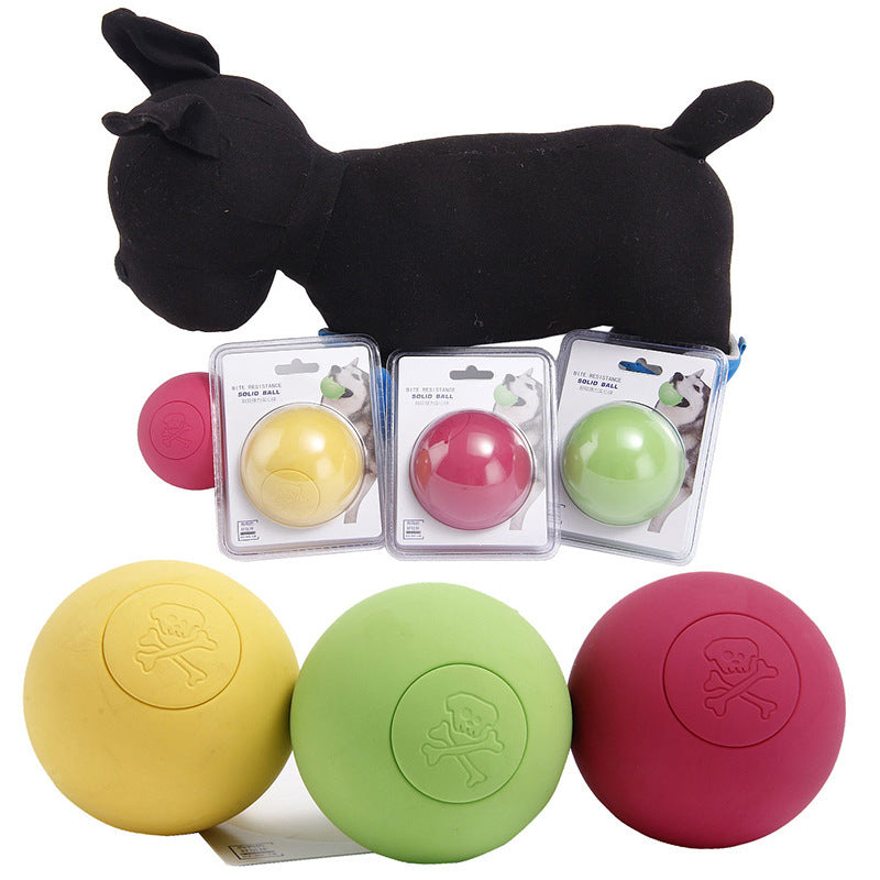 HKM-937171 Rubber Pet Solid Bouncy Ball Dog Toy