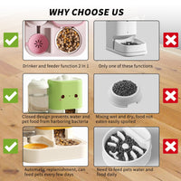 HKM-9372733 Cartoon Cloud Cat Ear Integrated Feeding Bowl for Dogs and Cats - Perfect for Home and Travel